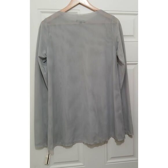 A'nue ligne usa womens medium long mesh sheer longsleeve top nylon tunic - Picture 5 of 9
